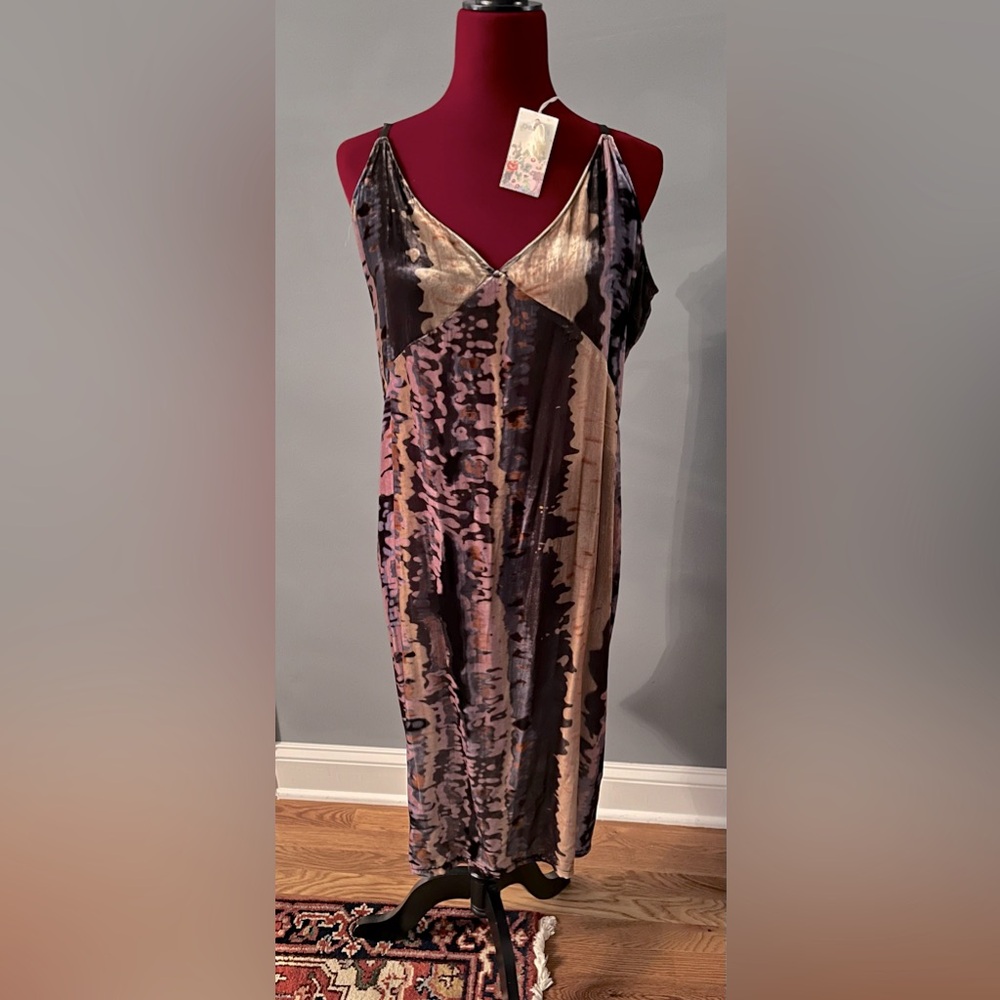 Johnny Was elegant velvet slip on dress. 
This listing is for dress only.